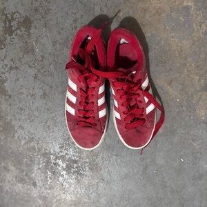 Adidas Campus Red and White Classic Sneakers